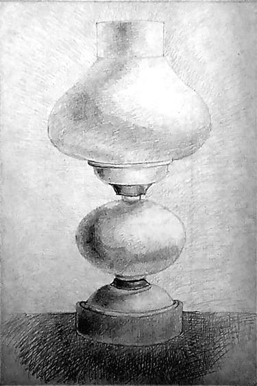 Rare lamp, pencil drawing. For PRINT ON CANVAS. thumb