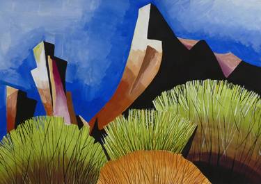 Original Expressionism Landscape Paintings by Martin Brown