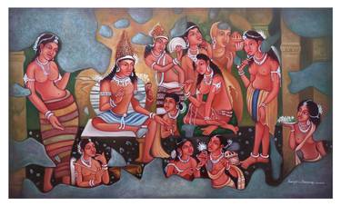 Original Fine Art Religious Paintings by santosh dangare
