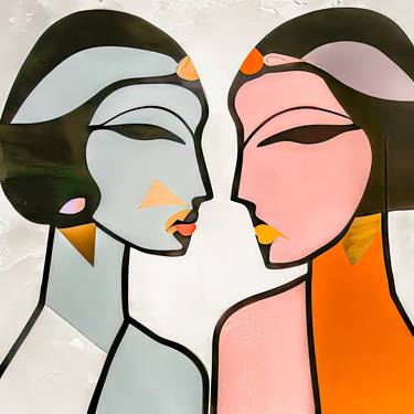 Print of Abstract Women Digital by David Ridley