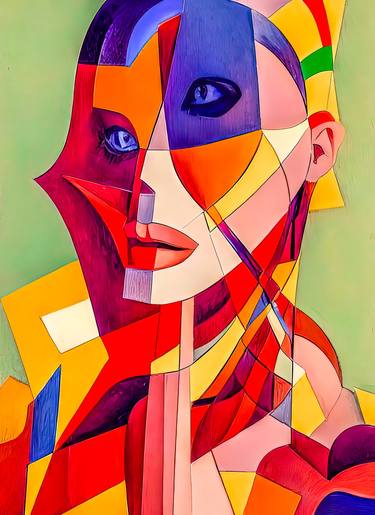 Print of Cubism People Digital by David Ridley