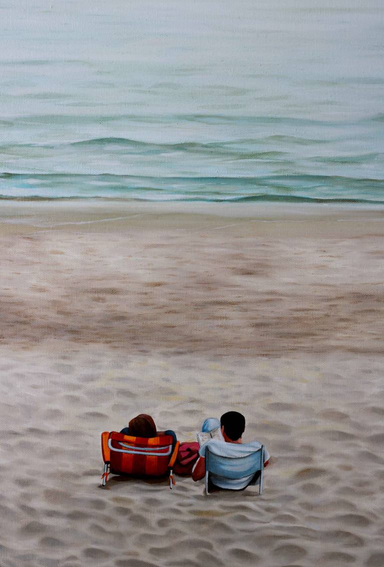 Original Figurative Beach Painting by Gennaro Santaniello