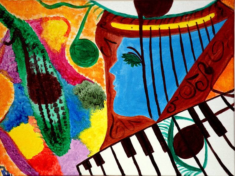 When music takes over Painting by Beyza Meric | Saatchi Art
