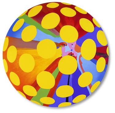 Original Abstract Outer Space Painting by Yves Buliard