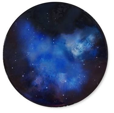 Original Abstract Outer Space Painting by Yves Buliard