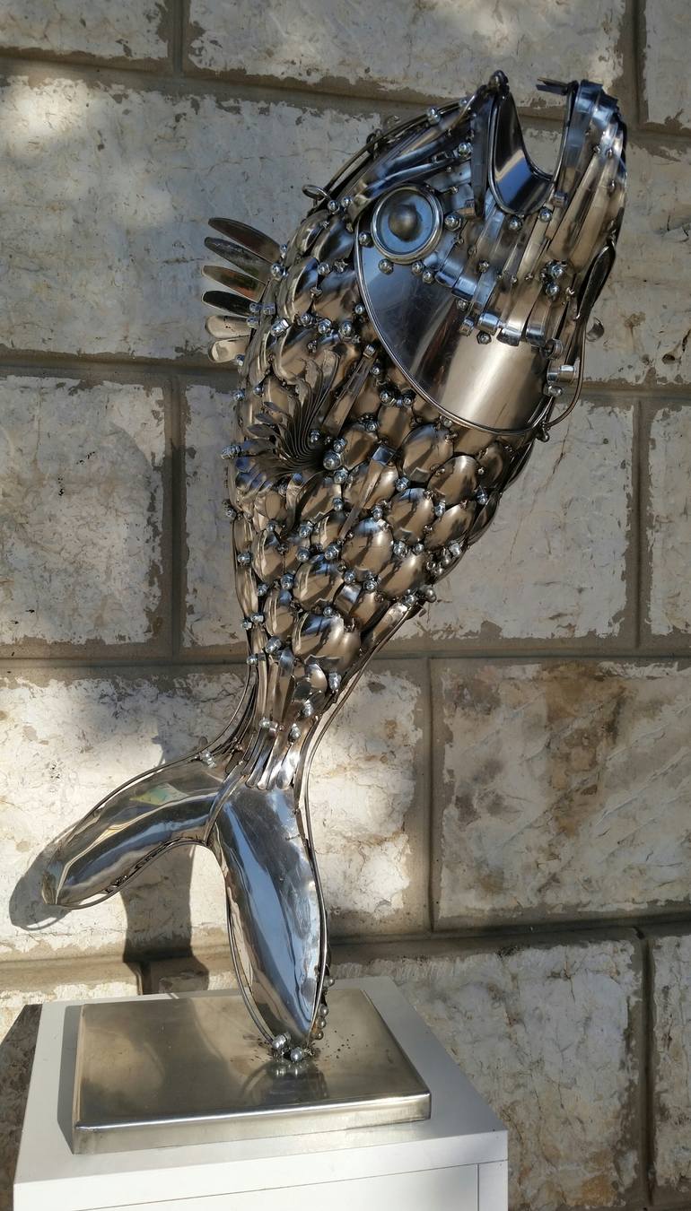 Metal Fish Sculpture by Nikola Kosic