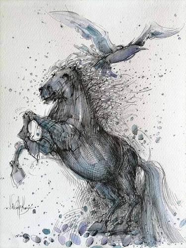 Saatchi Art Artist Nikola Kosic; Drawings, “Flight Towards Freedom” #art