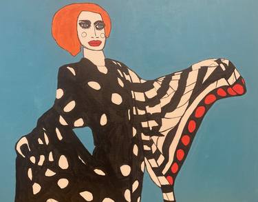 Original Abstract Expressionism Fashion Paintings by Chiara Elisa Ragghianti