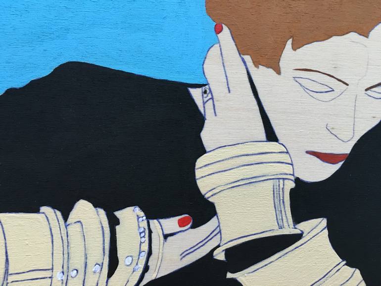 Original Dada Pop Culture/Celebrity Painting by Chiara Elisa Ragghianti