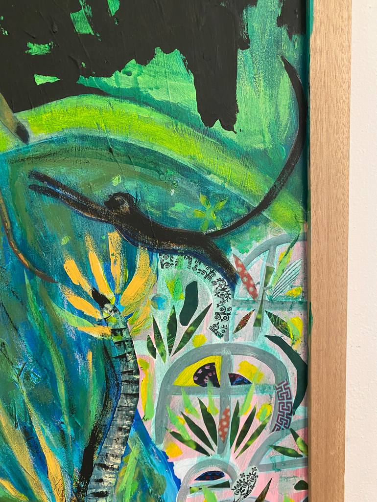 Original Expressionism Outer Space Painting by Chiara Elisa Ragghianti