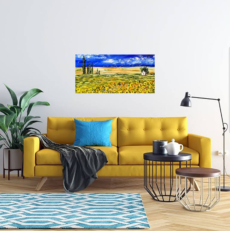 Original Abstract Landscape Painting by Halyna Kirichenko