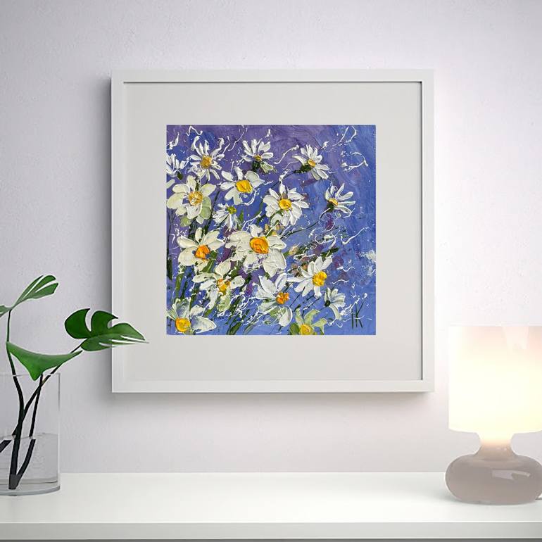 Original Abstract Expressionism Floral Painting by Halyna Kirichenko
