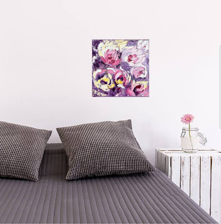 Original Impressionism Floral Painting by Halyna Kirichenko