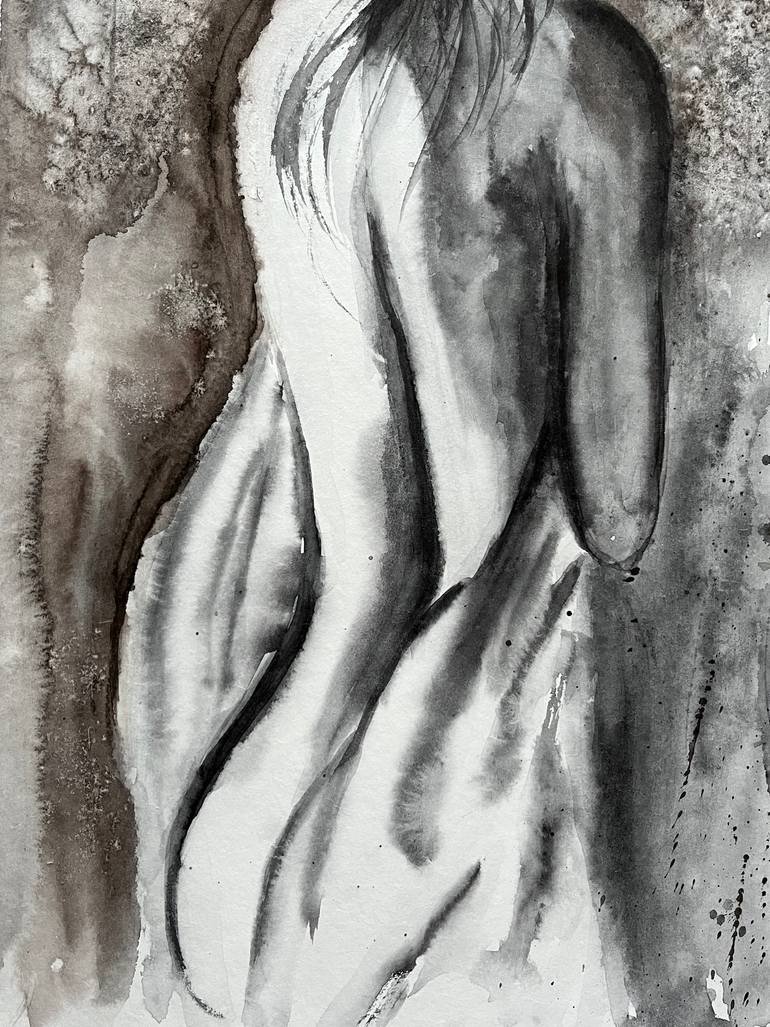 Original Impressionism Nude Painting by Halyna Kirichenko