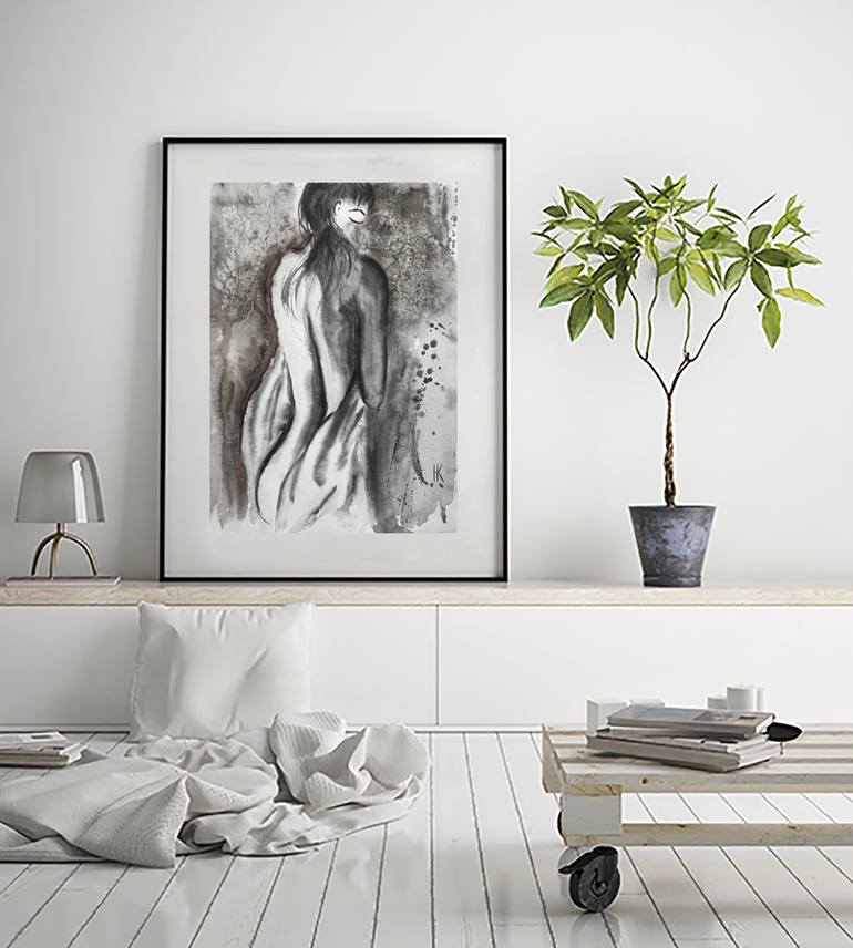 Original Impressionism Nude Painting by Halyna Kirichenko