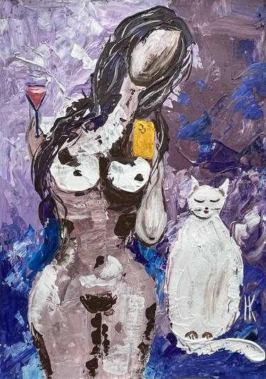 Original Abstract Nude Paintings by Halyna Kirichenko