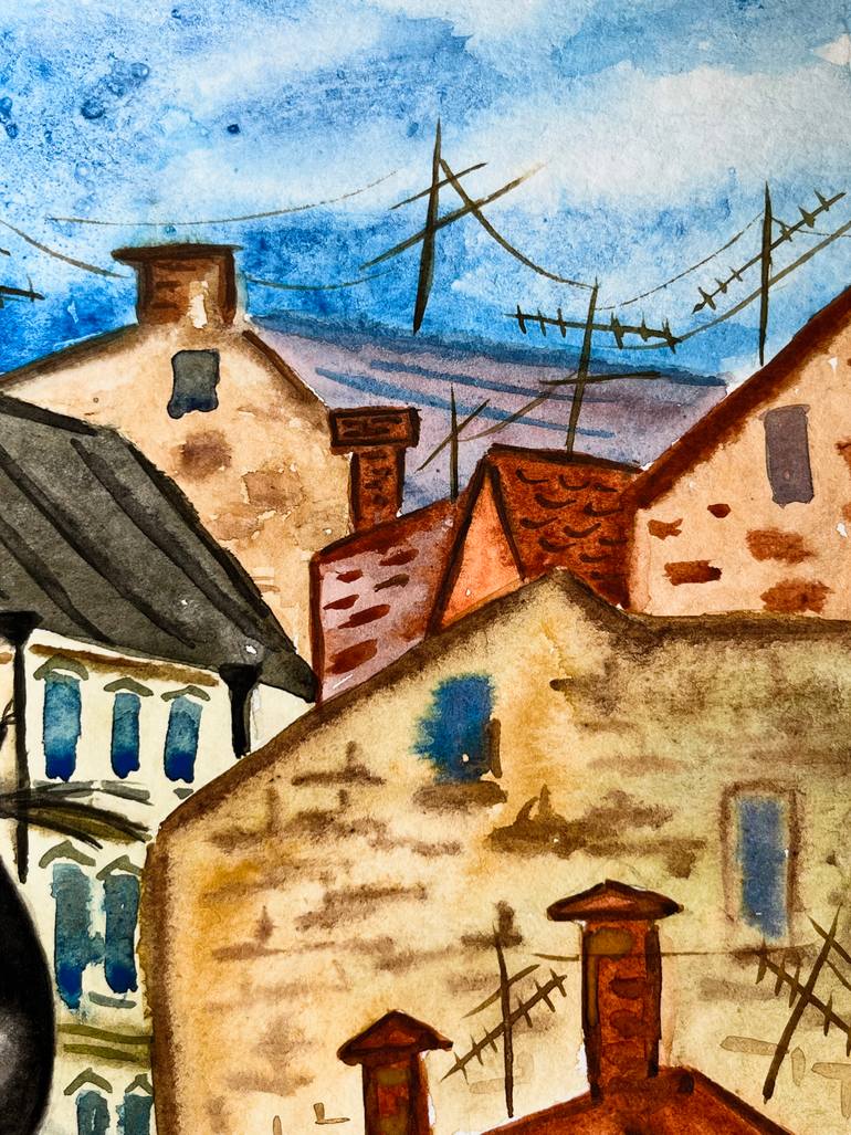 Original Impressionism Architecture Painting by Halyna Kirichenko