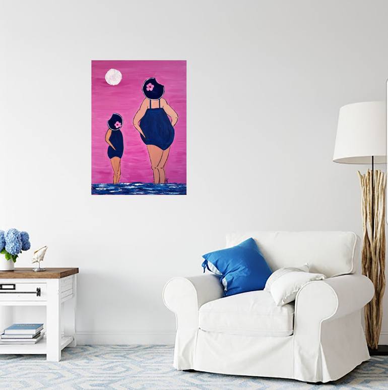 Original Abstract Expressionism People Painting by Halyna Kirichenko