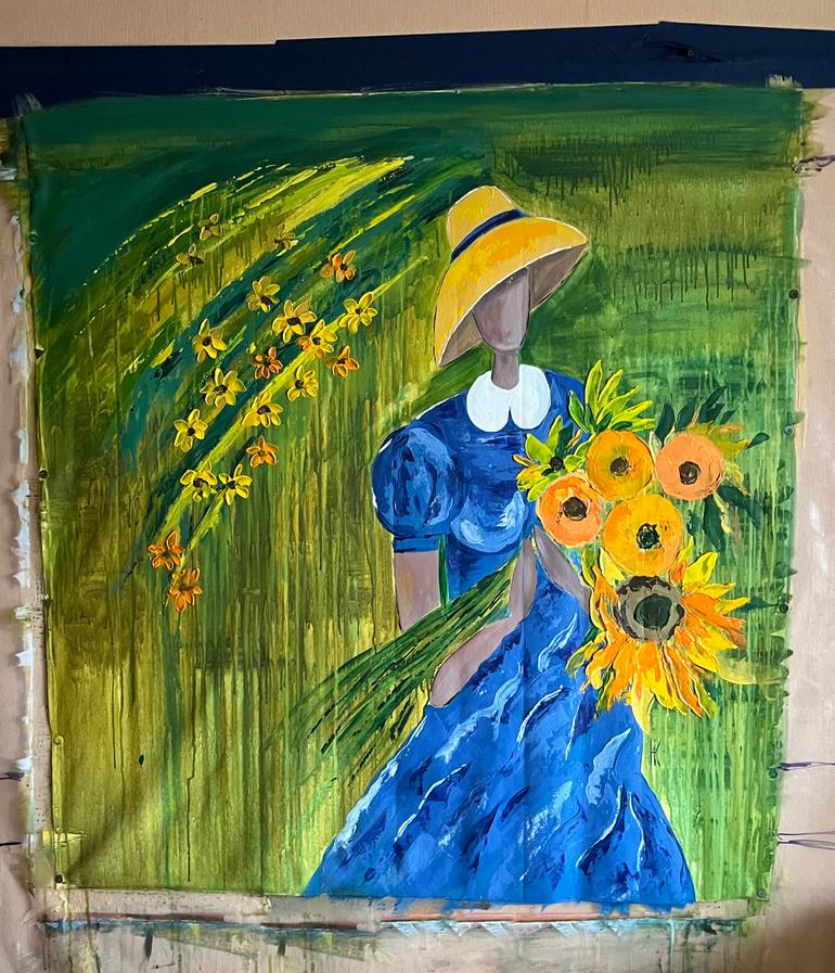 Original Abstract Expressionism Women Painting by Halyna Kirichenko