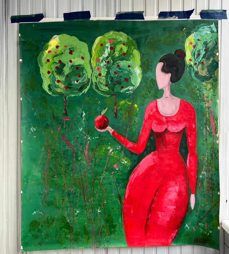 Original Abstract Women Painting by Halyna Kirichenko