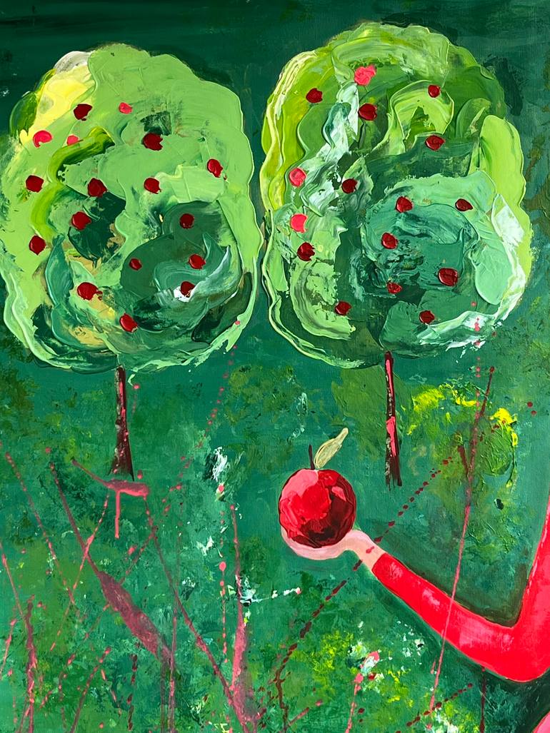 Original Abstract Women Painting by Halyna Kirichenko
