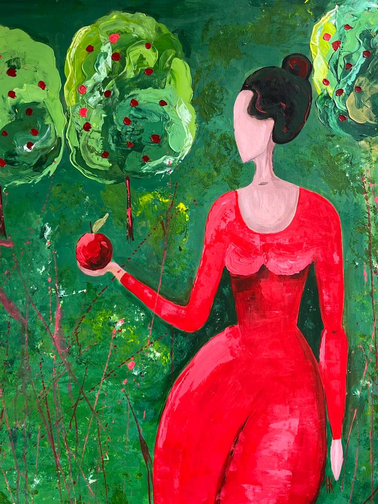 Original Abstract Women Painting by Halyna Kirichenko