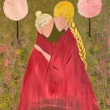 Mother Daughter Original Painting by Halyna Kirichenko
