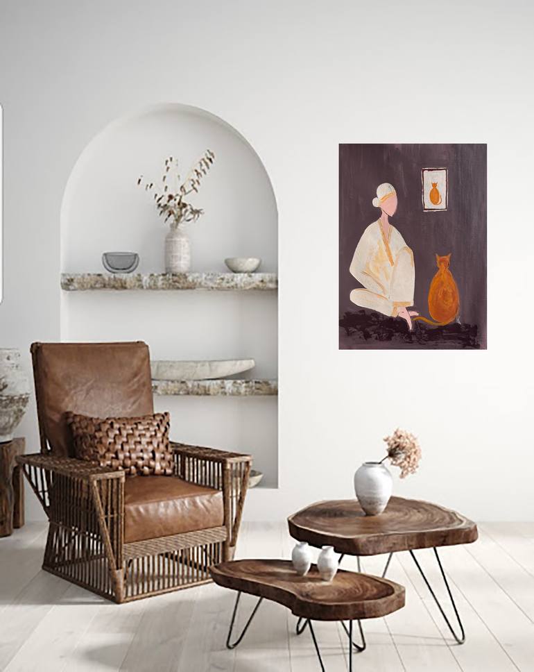 Original Abstract Expressionism Women Painting by Halyna Kirichenko