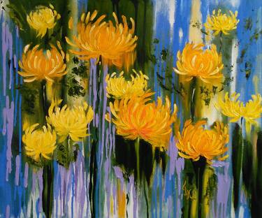 Original Fine Art Floral Paintings by Halyna Kirichenko