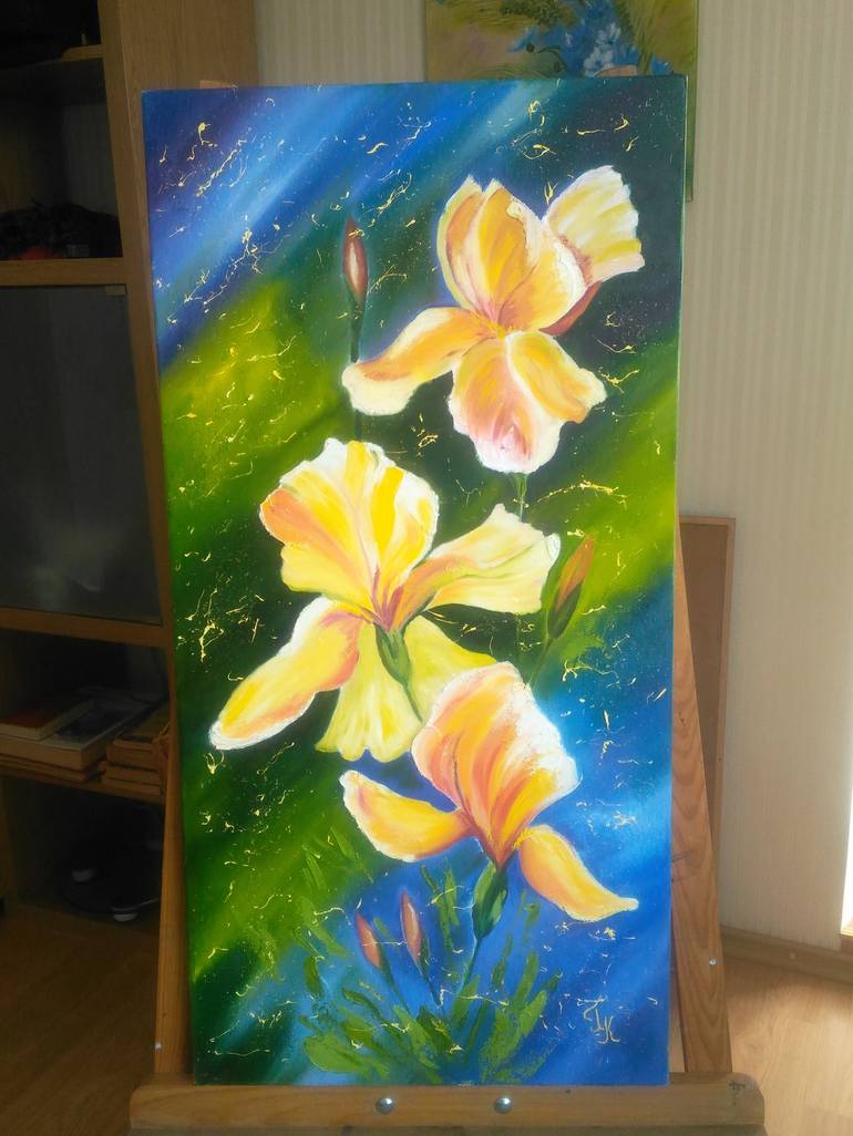 Original Fine Art Floral Painting by Halyna Kirichenko