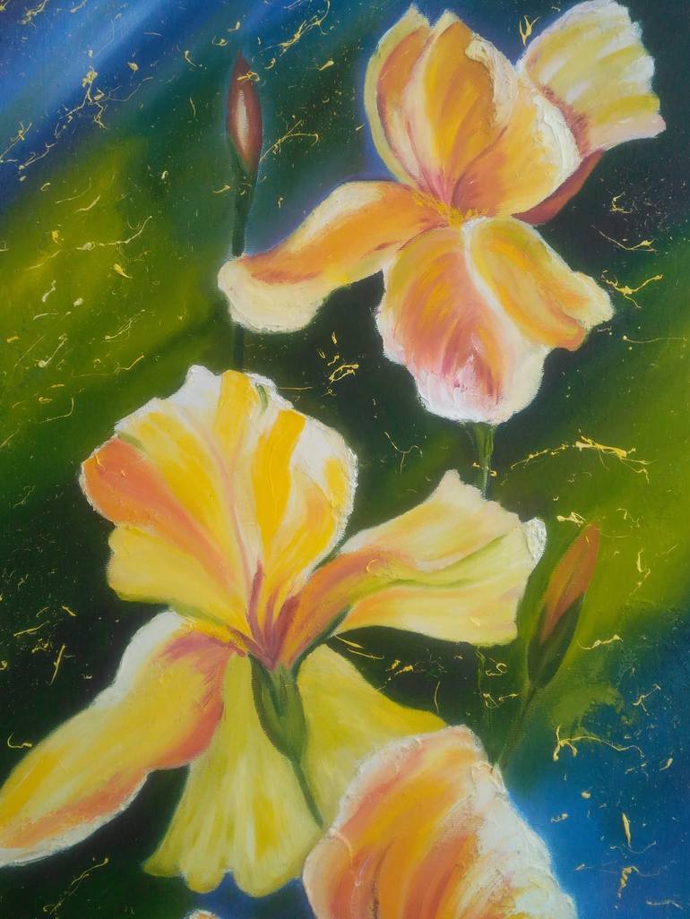 Original Fine Art Floral Painting by Halyna Kirichenko