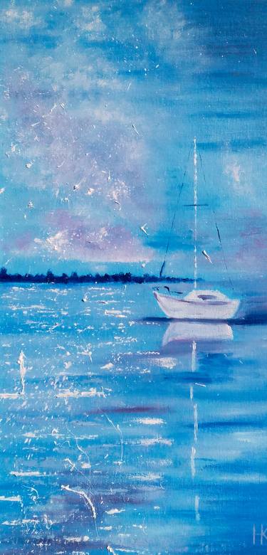 Print of Boat Paintings by Halyna Kirichenko