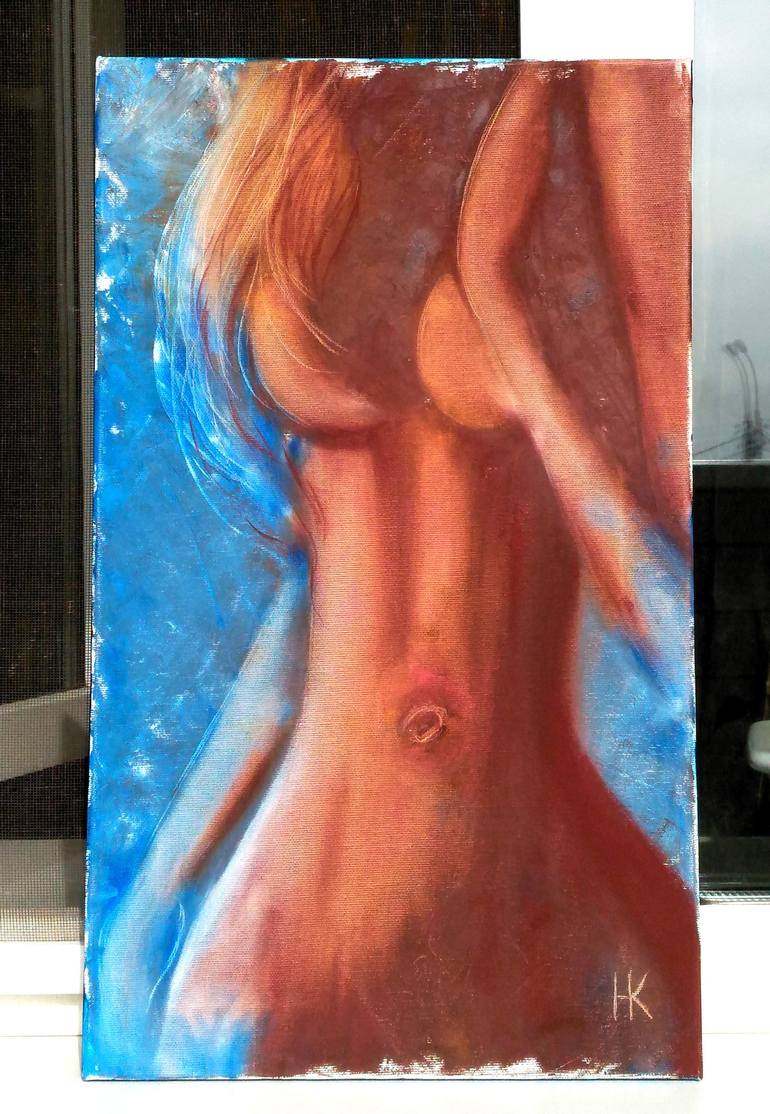 Original Abstract Expressionism Nude Painting by Halyna Kirichenko