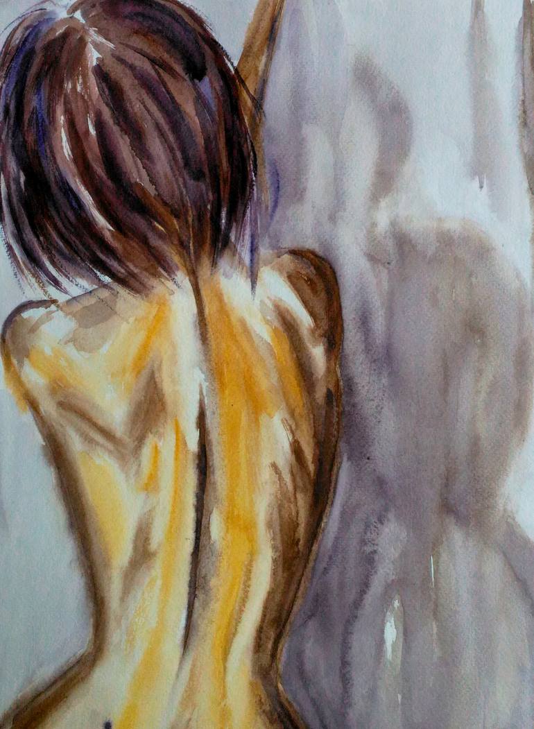 Original Figurative Nude Painting by Halyna Kirichenko
