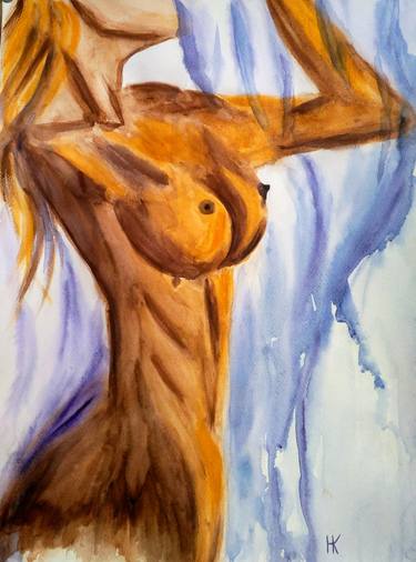 Original Abstract Expressionism Nude Paintings by Halyna Kirichenko