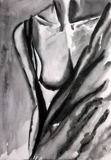 Print of Abstract Expressionism Nude Paintings by Halyna Kirichenko