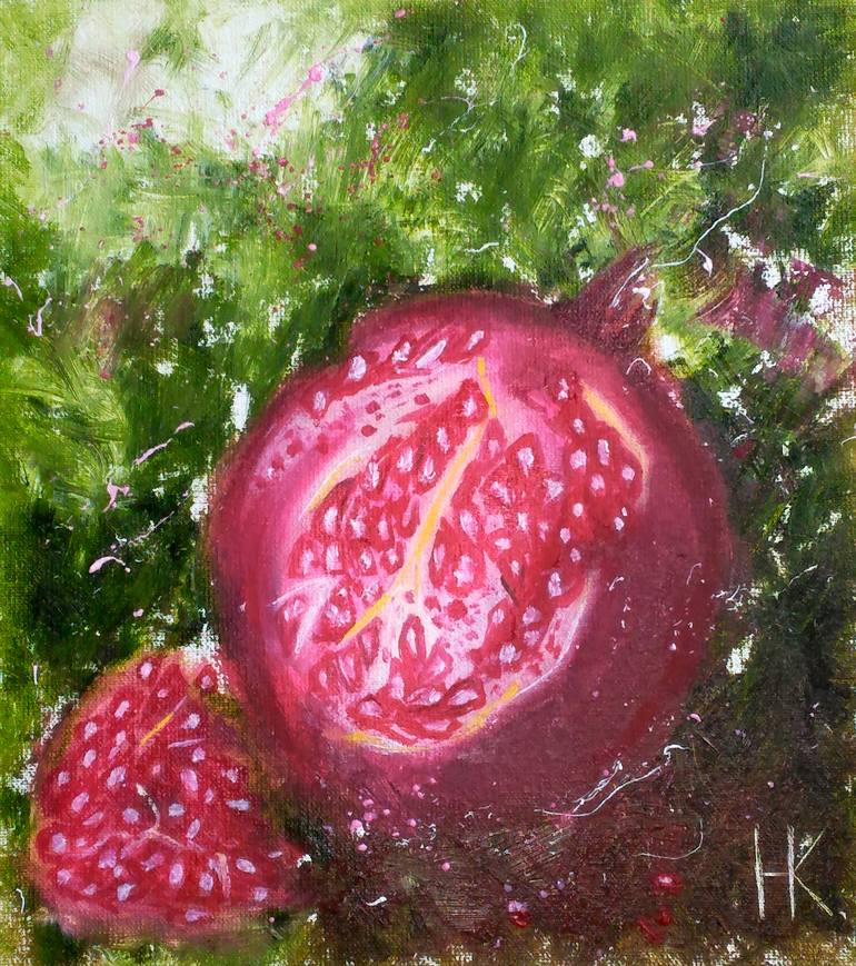 Original Abstract Expressionism Food Painting by Halyna Kirichenko