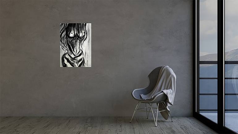 Original Abstract Expressionism Nude Painting by Halyna Kirichenko