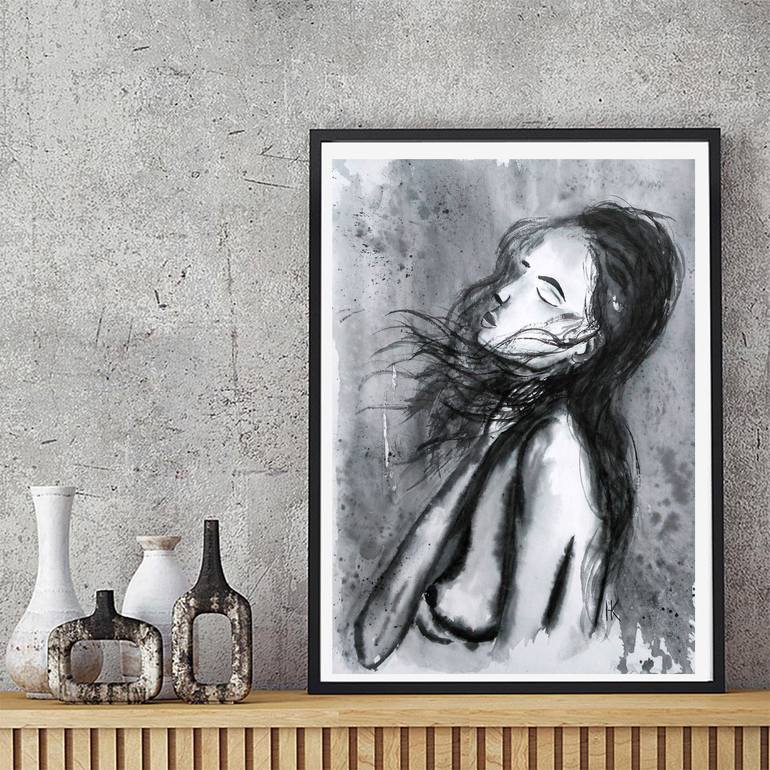 Original Expressionism Nude Painting by Halyna Kirichenko
