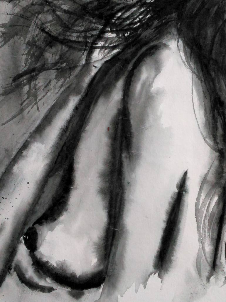 Original Expressionism Nude Painting by Halyna Kirichenko