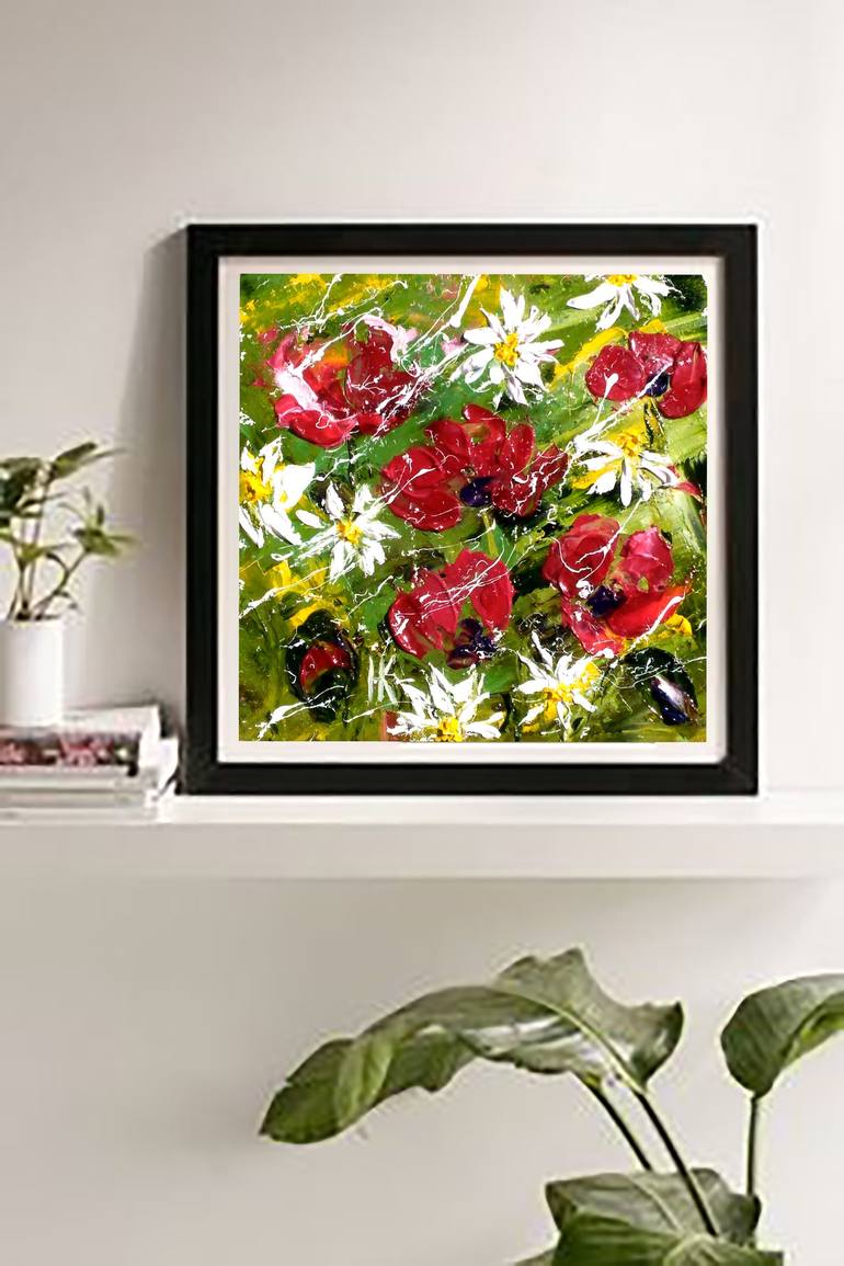 Original Floral Painting by Halyna Kirichenko