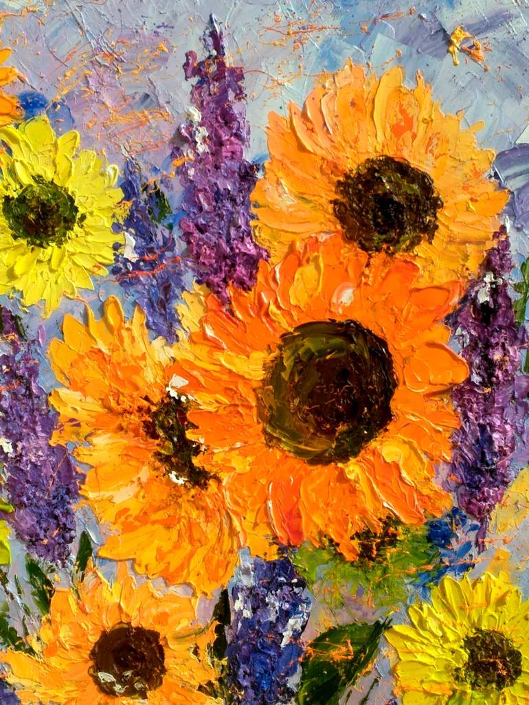 Original Floral Painting by Halyna Kirichenko