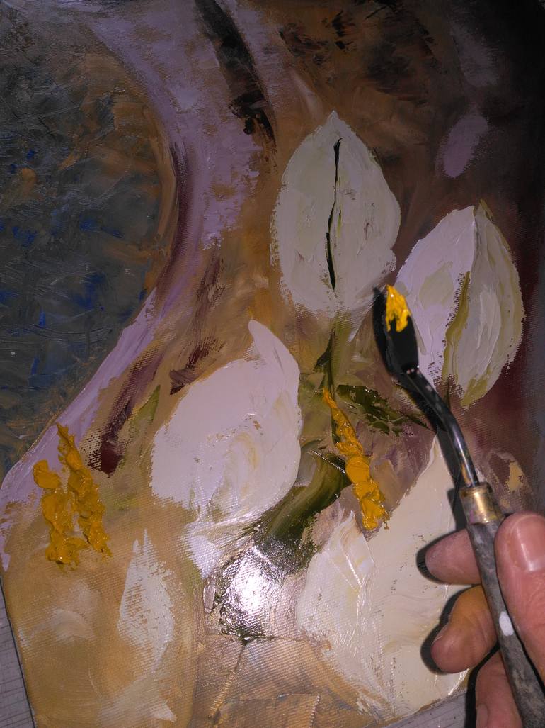 Original Figurative Nude Painting by Halyna Kirichenko