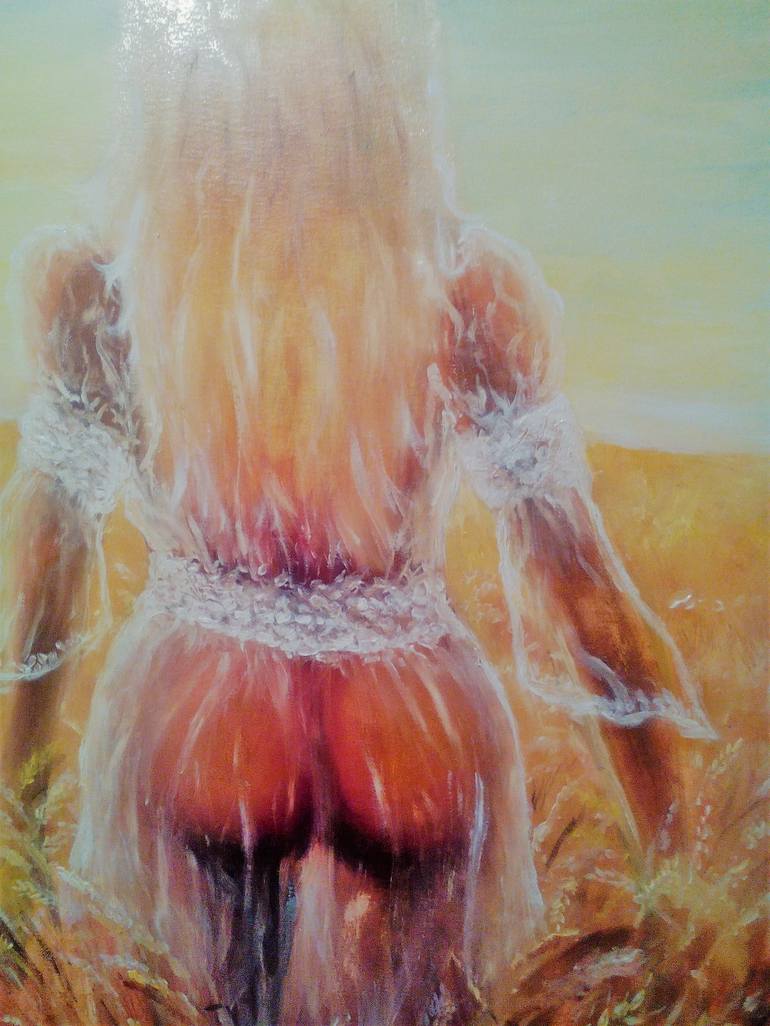 Original Impressionism Nude Painting by Chris Byrne