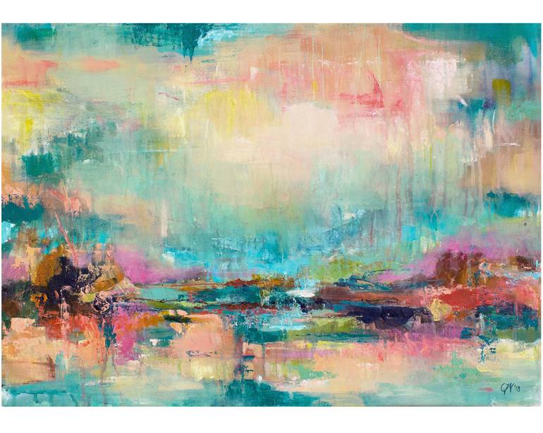 Abstract landscape painting After the rain Painting by Nikolina