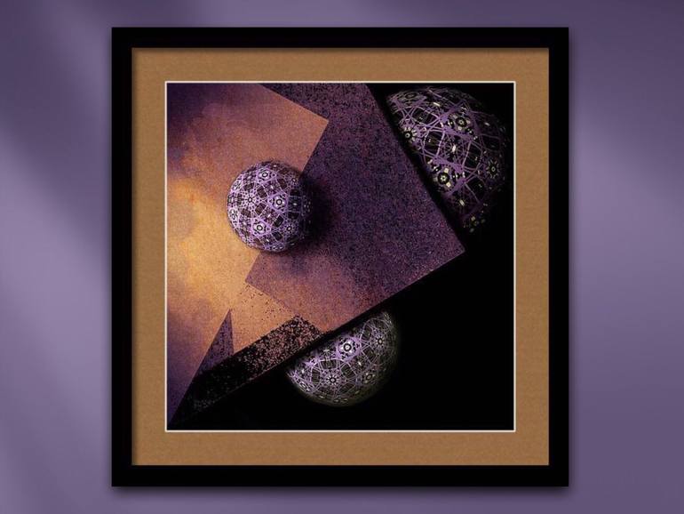 Original Abstract Geometric Mixed Media by Susan Maxwell Schmidt