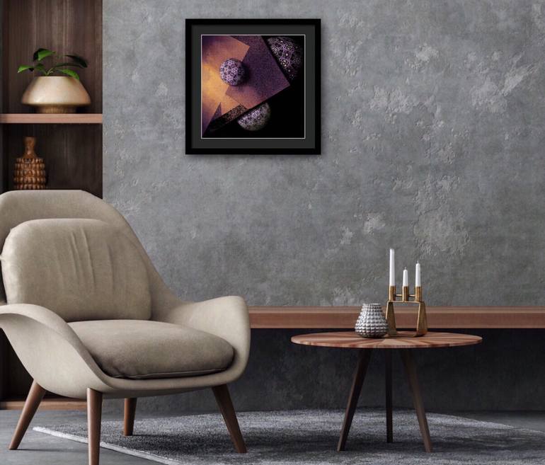 Original Abstract Geometric Mixed Media by Susan Maxwell Schmidt