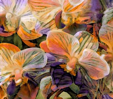 Print of Abstract Floral Mixed Media by Susan Maxwell Schmidt