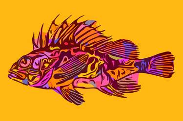 Print of Fish Mixed Media by Susan Maxwell Schmidt