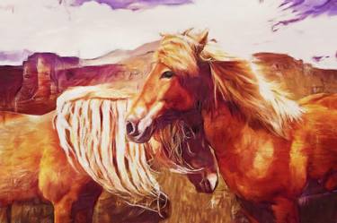 Print of Horse Mixed Media by Susan Maxwell Schmidt